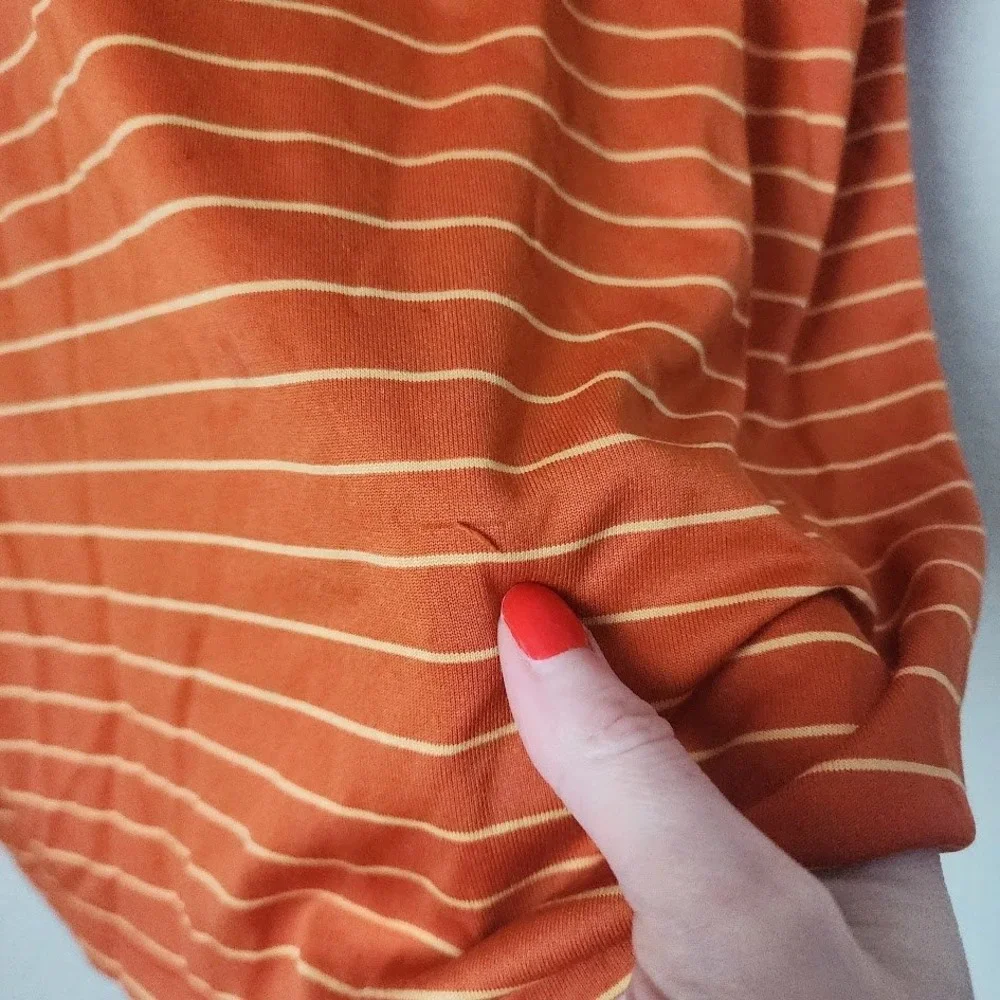 PATAGONIA Capilene Retro base layer capilene shirt orange stripe ringer size M